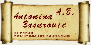 Antonina Basurović vizit kartica